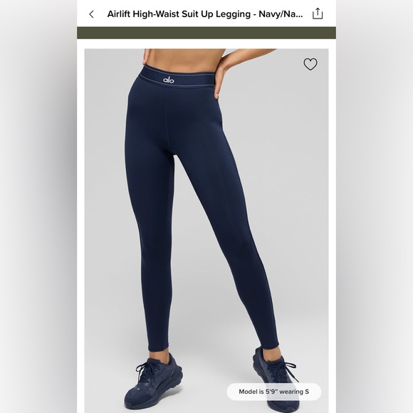 ALO Yoga Airlift High-Waist Suit Up Legging- Navy - Picture 1 of 6